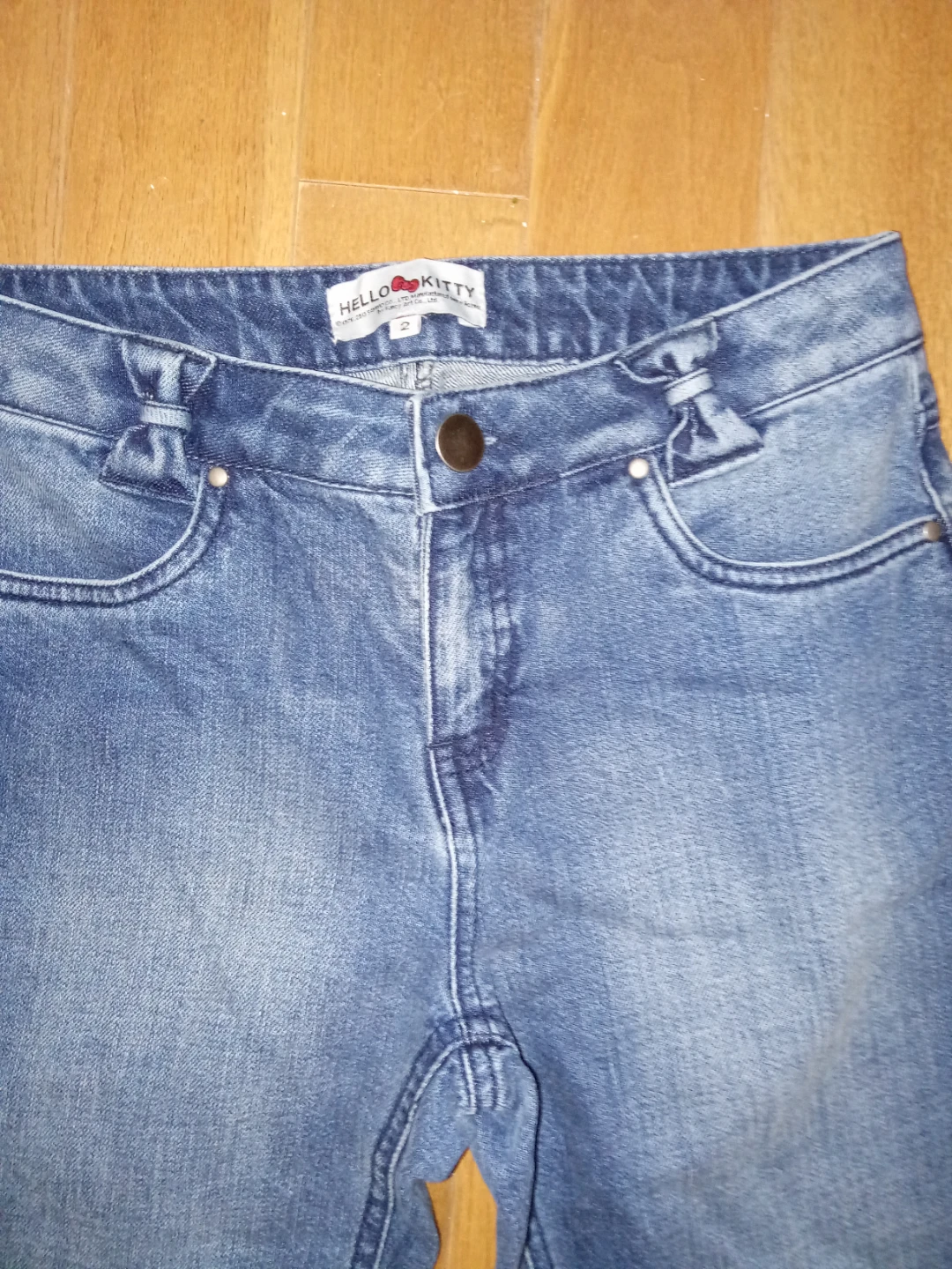 Hello Kitty Blue Denim Jeans Women's Size 2 - photo 2
