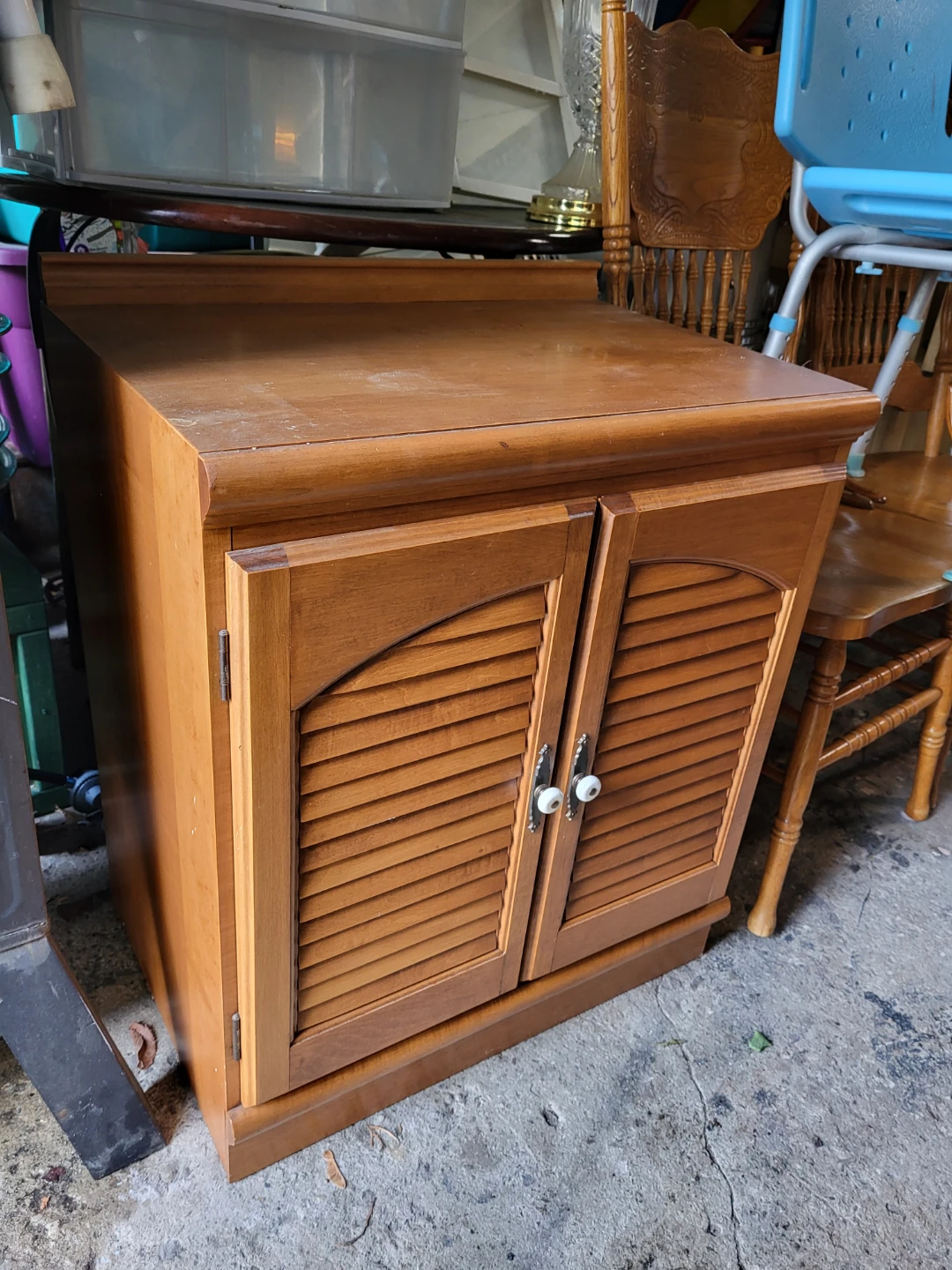Wooden Cabinet with Double Doors 24" x 29" $29 CASH