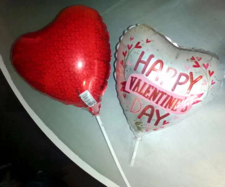 Heart Shaped Balloons - Happy Valentine's Day