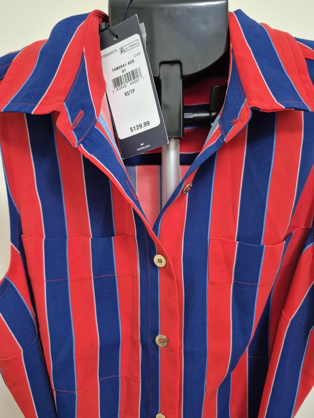 Tommy Hilfiger Striped Sleeveless Shirt Dress XS/TP - photo 3