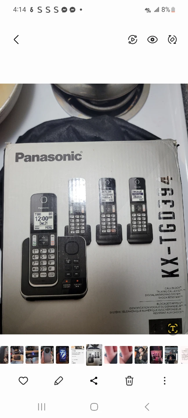 Panasonic Cordless Phone KX-TGD394C - photo 2