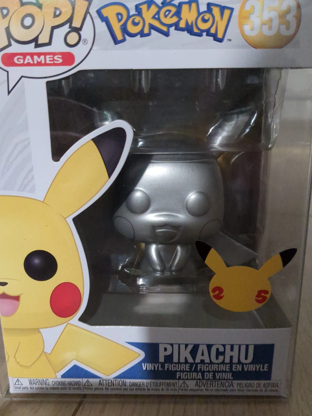 Silver Pikachu Funko Pop 25th Anniversary
