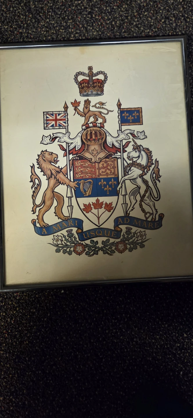 Framed Canadian Coat of Arms Print