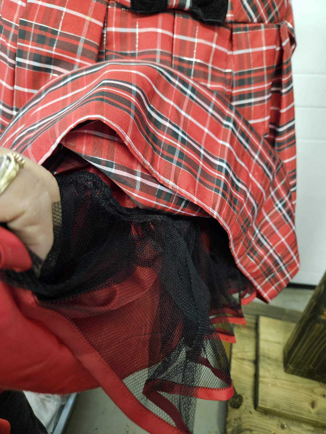 Girls Plaid & Velvet Dress, 5 - photo 2