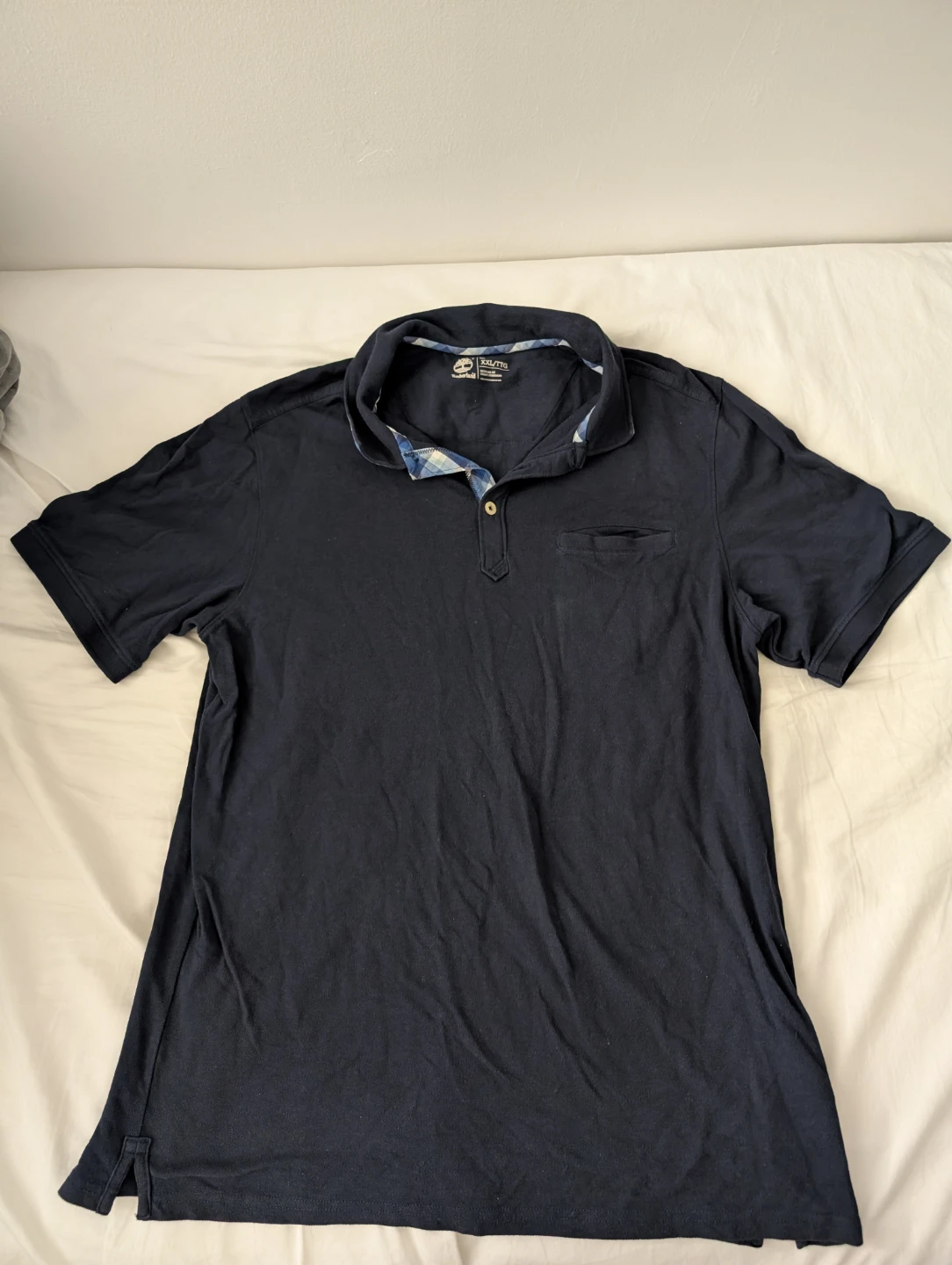 Timberland Men's Polo Shirt XXL Navy Blue Classic Casual T Shirt