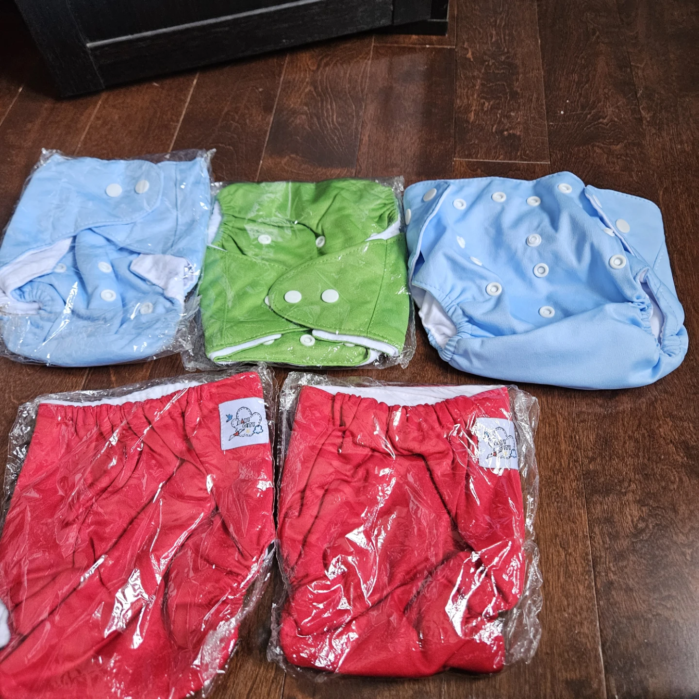 brand new Four Baby Cloth Diapers - Two Blue, Two Red - photo 3