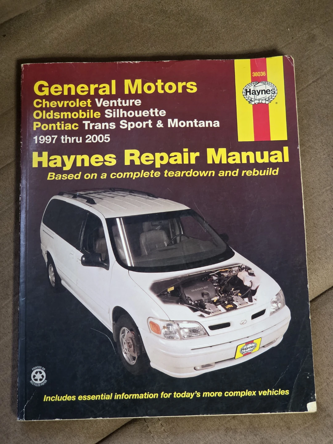 Haynes Repair Manual for GM Venture, Silhouette, Trans Sport