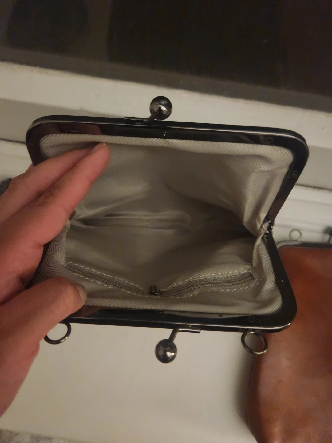 Black Coin Purse Clutch with Chain - photo 5