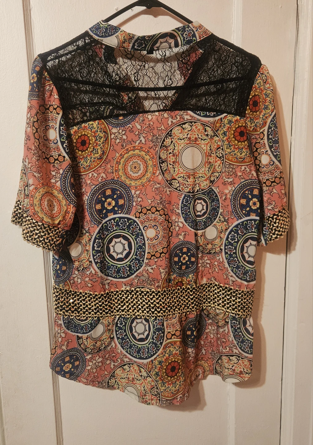 Women's partial sheer blouse - photo 2