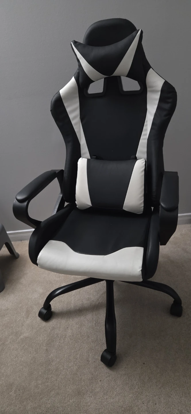 Black and White Gaming and Office Chair