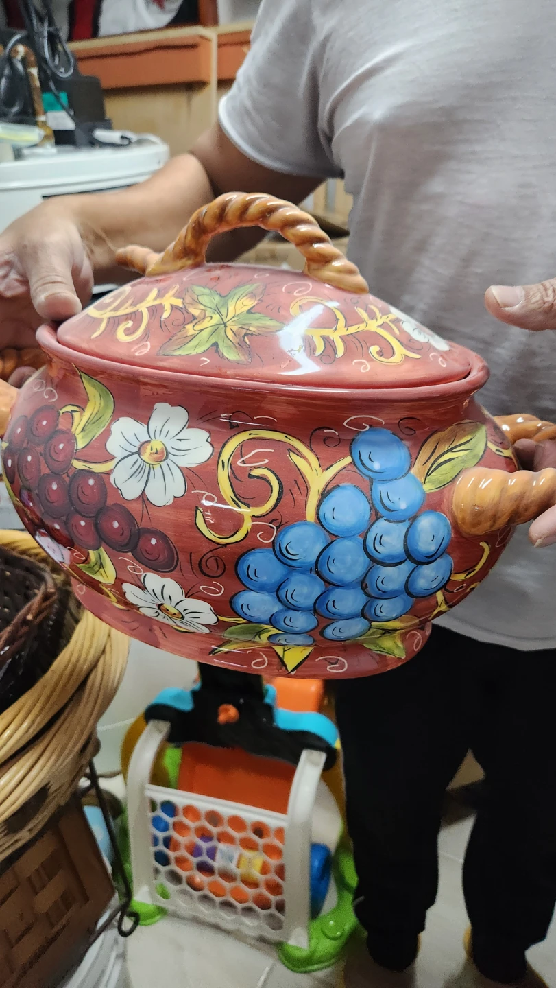 Vintage Spanish Style Tureen with Ladle