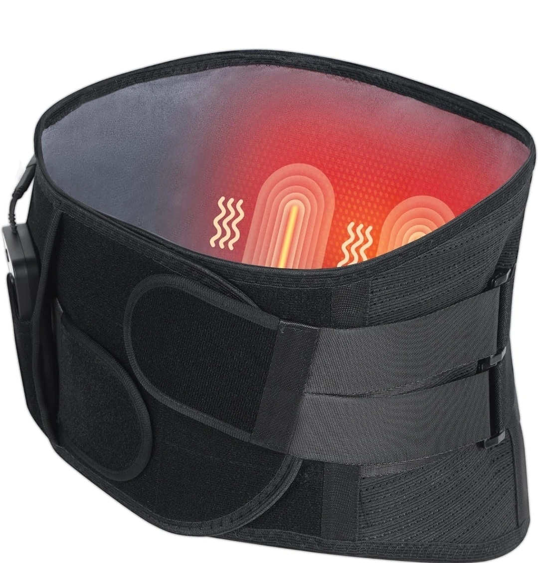 Heated Back Brace for Lower Back Pain Relief