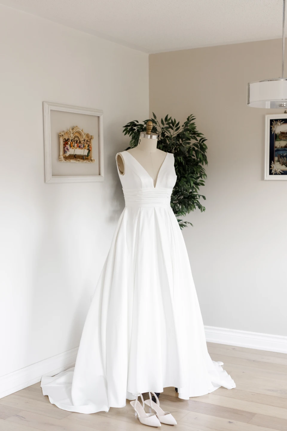 Satin Ball Gown Wedding Dress David's Bridal