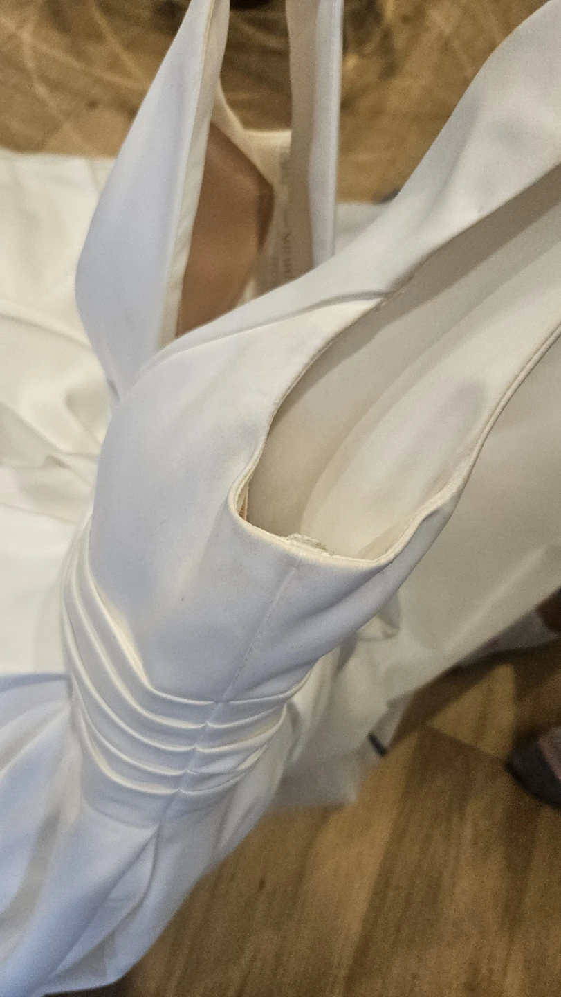 Satin Ball Gown Wedding Dress David's Bridal - photo 4
