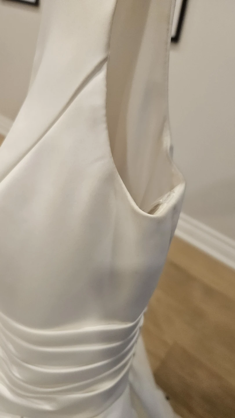 Satin Ball Gown Wedding Dress David's Bridal - photo 5