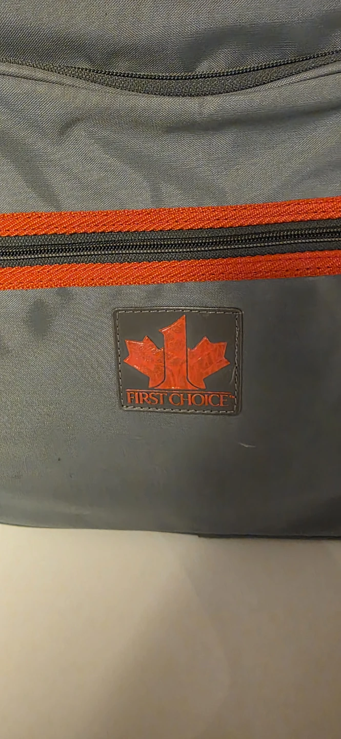 First Choice Grey Messenger Bag with Red Accents - photo 2