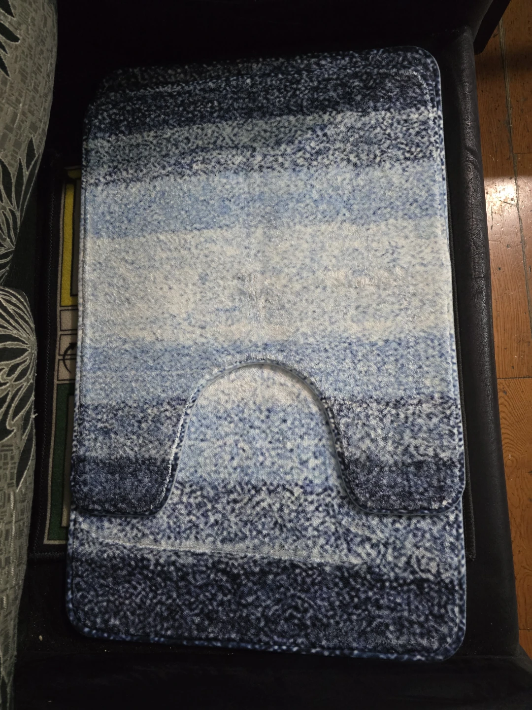 Bath Mat Set - Blue Ombre Stripes