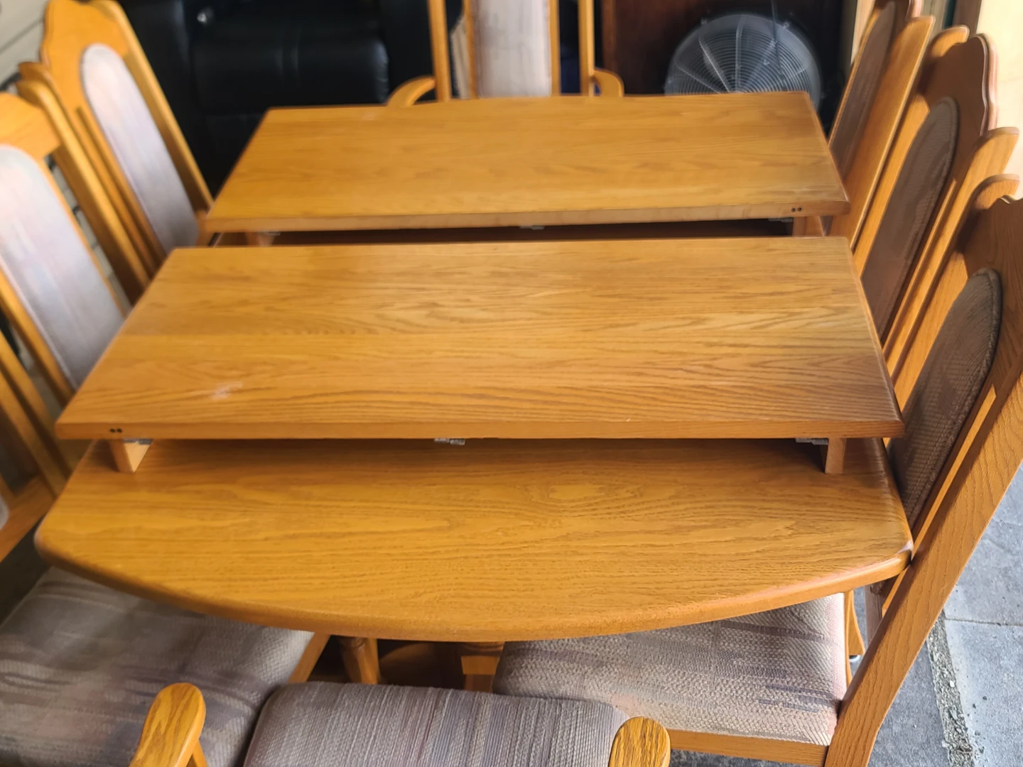 Wooden Pedestal Dining Table with 8 Chairs - photo 4