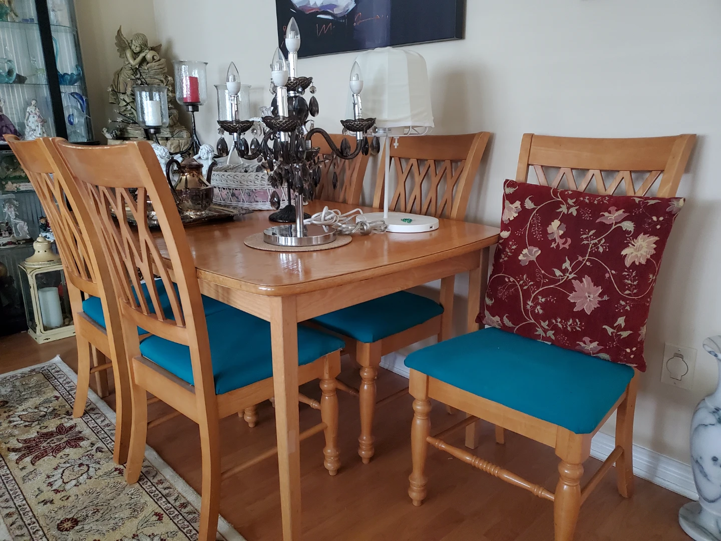 Wooden Dining Table and Chairs Set