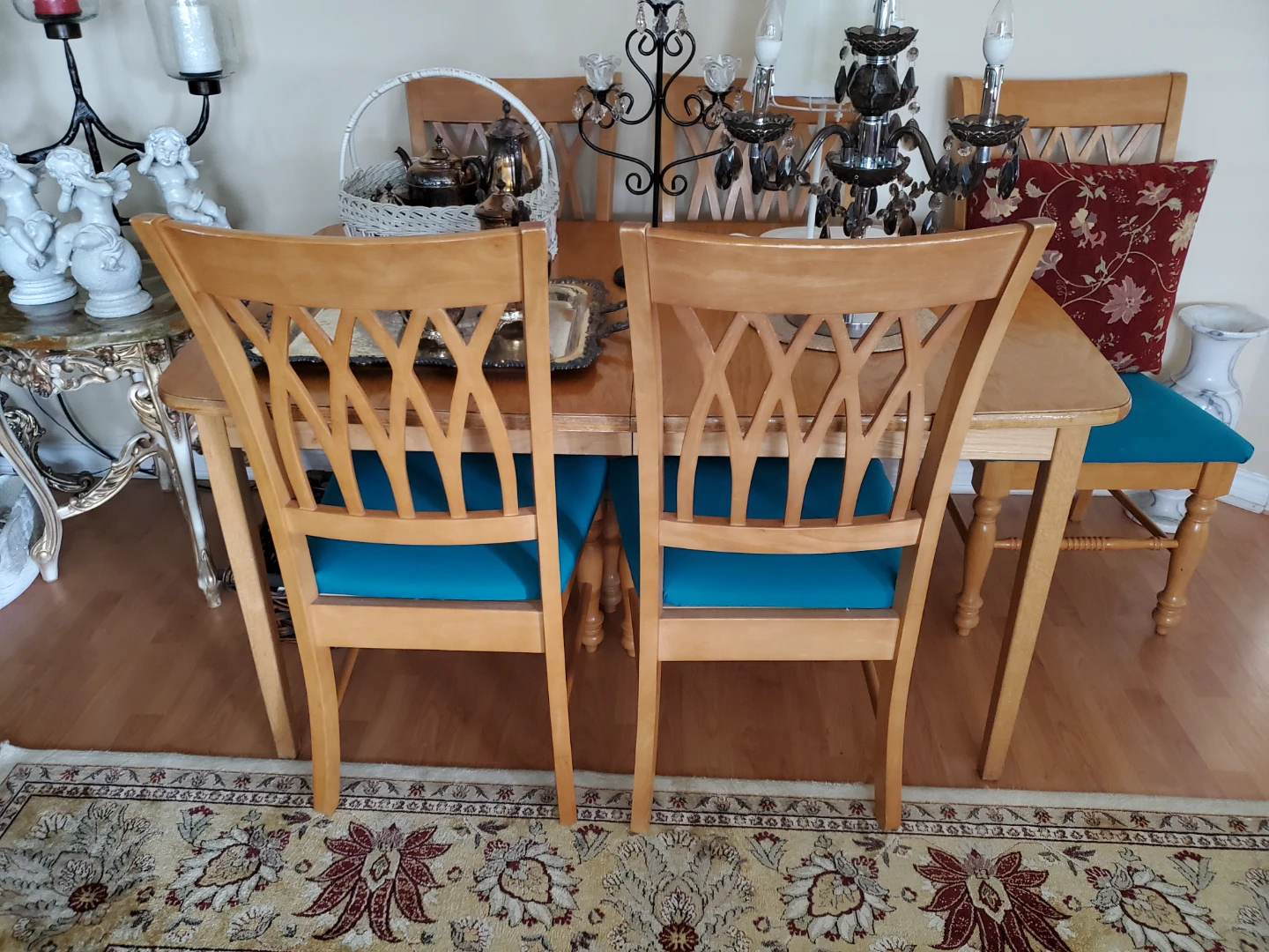 Wooden Dining Table and Chairs Set - photo 2