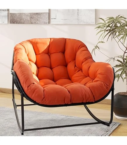 New Luxury Oversized Papasan Rocking Outdoor Patio Egg Chair