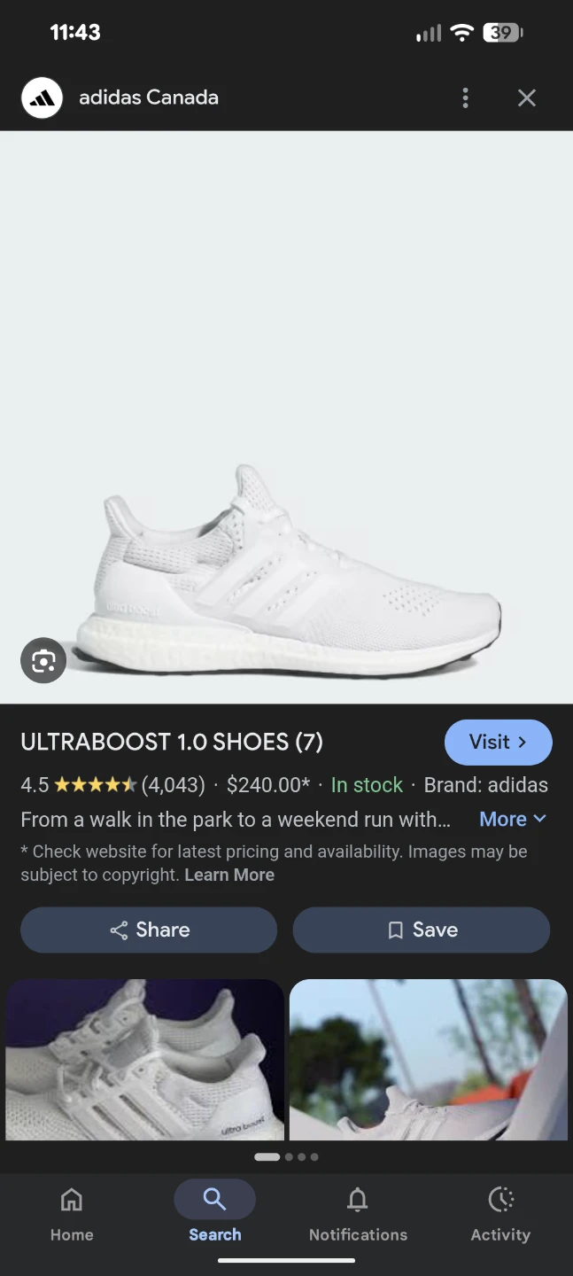 Adidas Ultraboost 1.0 Shoes