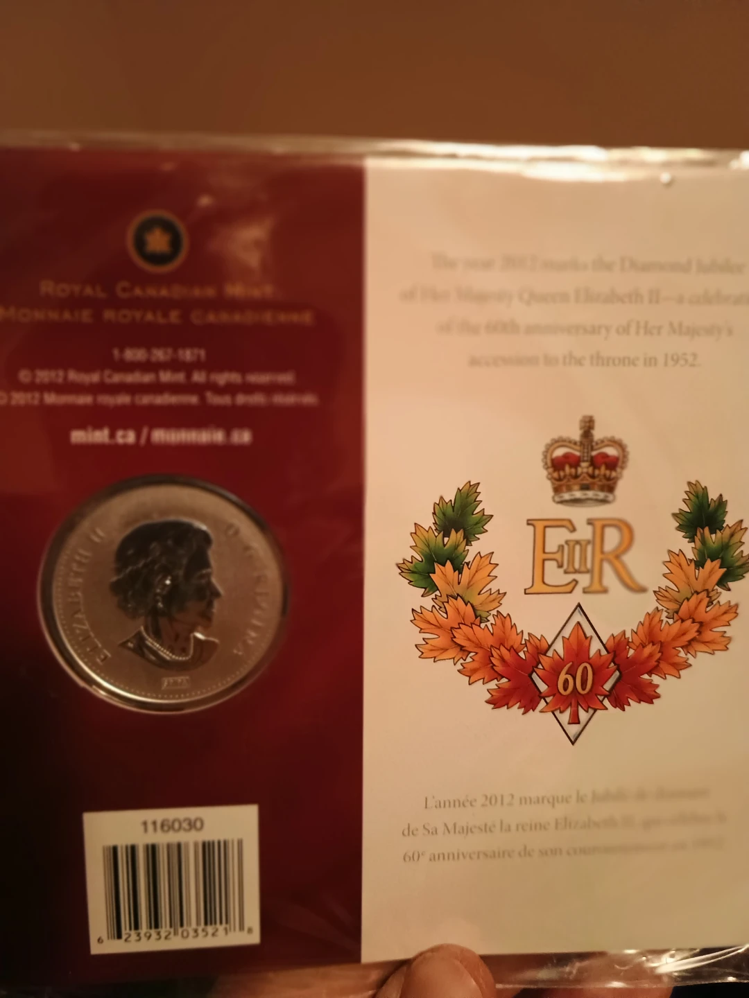 2012 Canada Diamond Jubilee 50 Cents Coin - photo 3