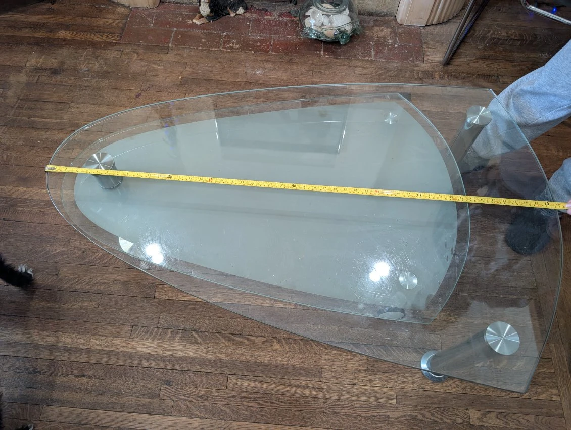 Glass Coffee Table with Chrome Legs - photo 5