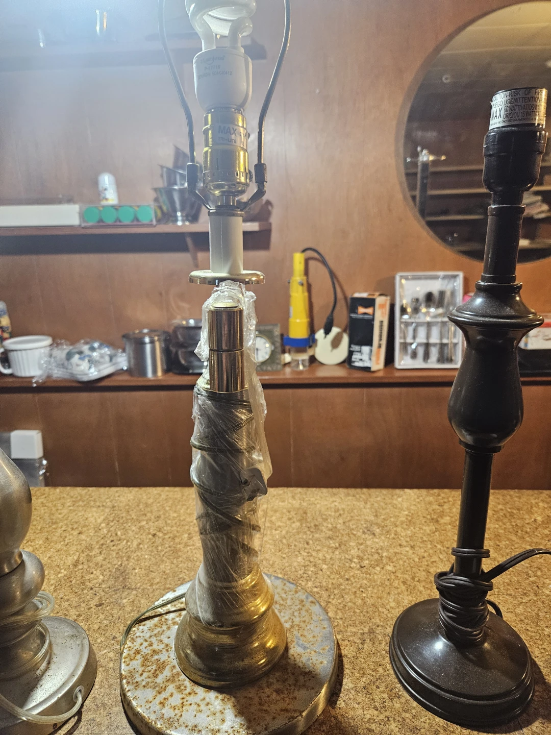 Brass and Black Table Lamps (Set of 2) - photo 2