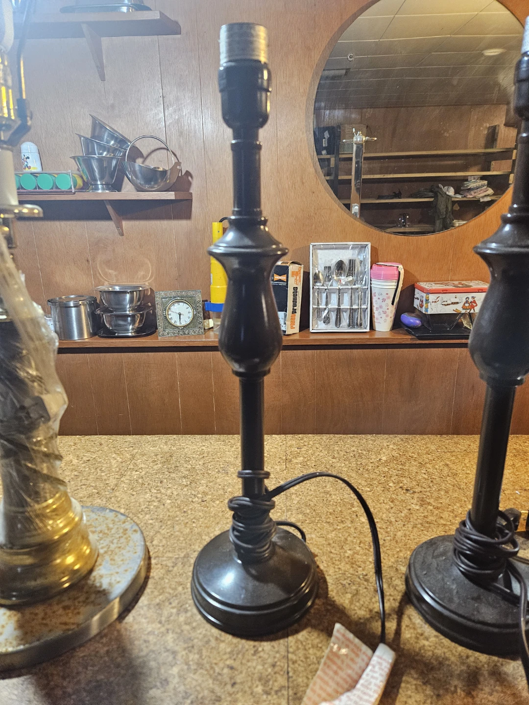 Brass and Black Table Lamps (Set of 2) - photo 3