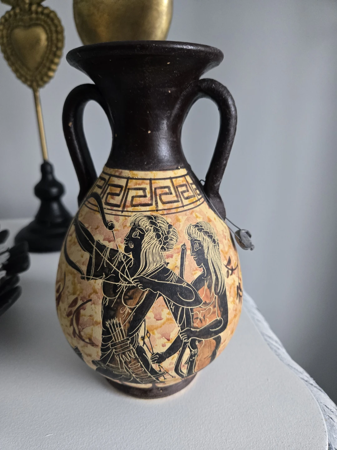 Amphora Vase with Greek Figures