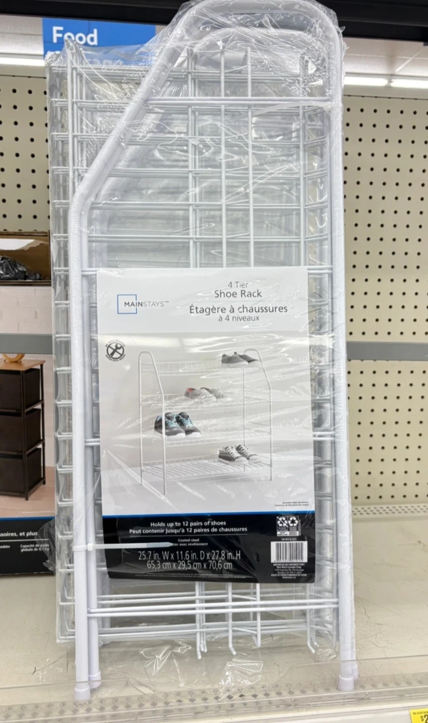 Mainstays 4 Tier Shoe Rack - photo 2