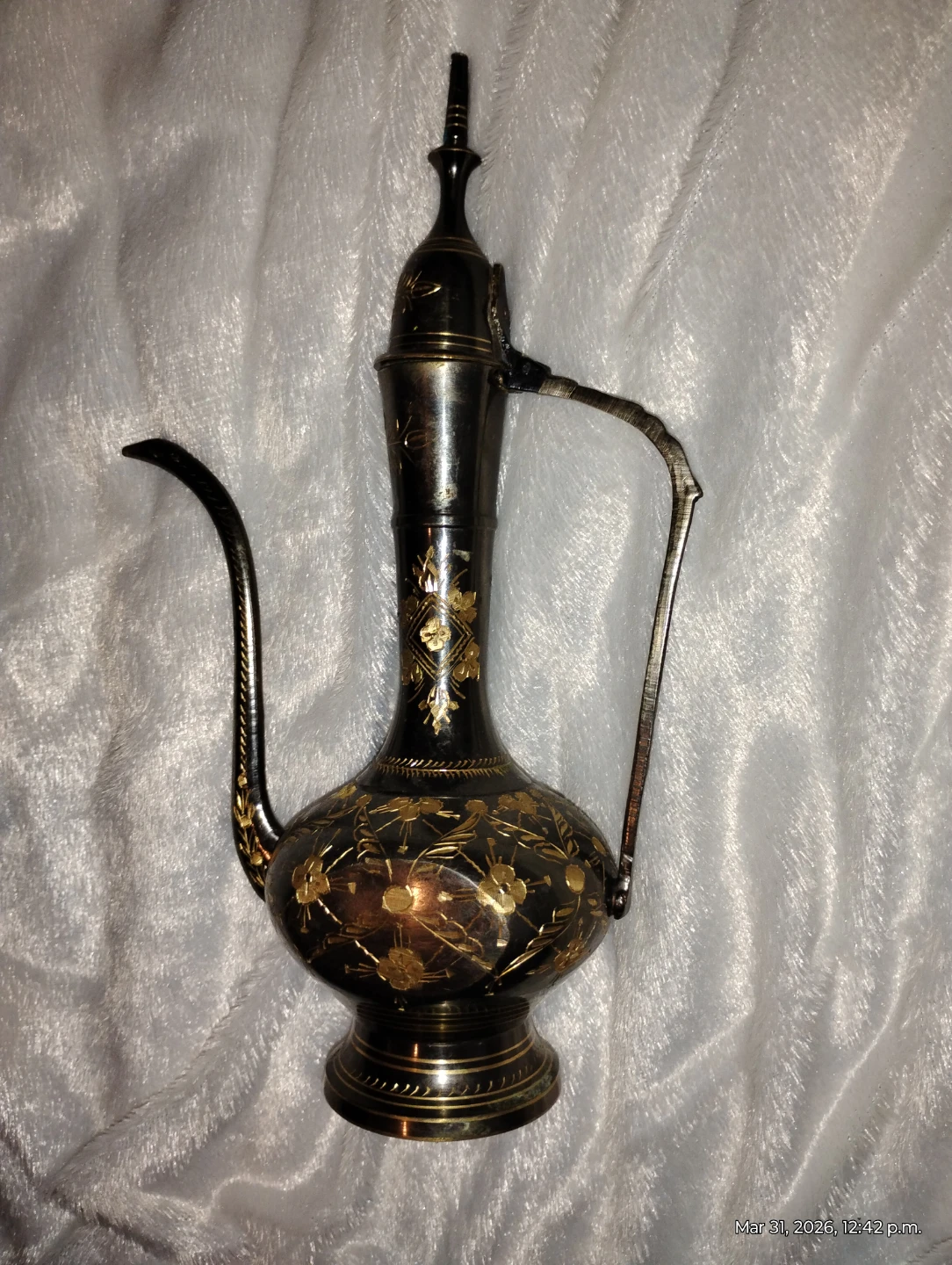 Handcrafted Indian Brass Coffee Pot