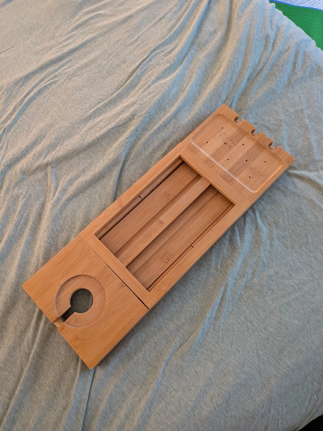 Bamboo Bathtub Tray Caddy - photo 2