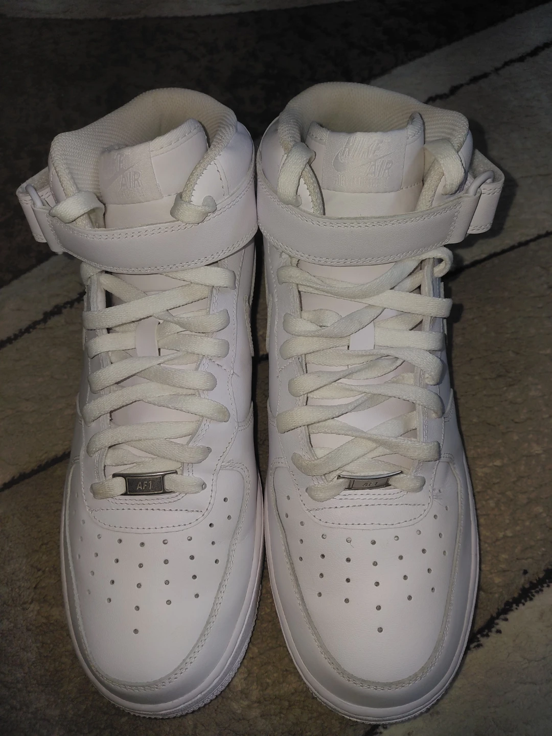 Nike Air Force 1 Mid White Sneakers - photo 2