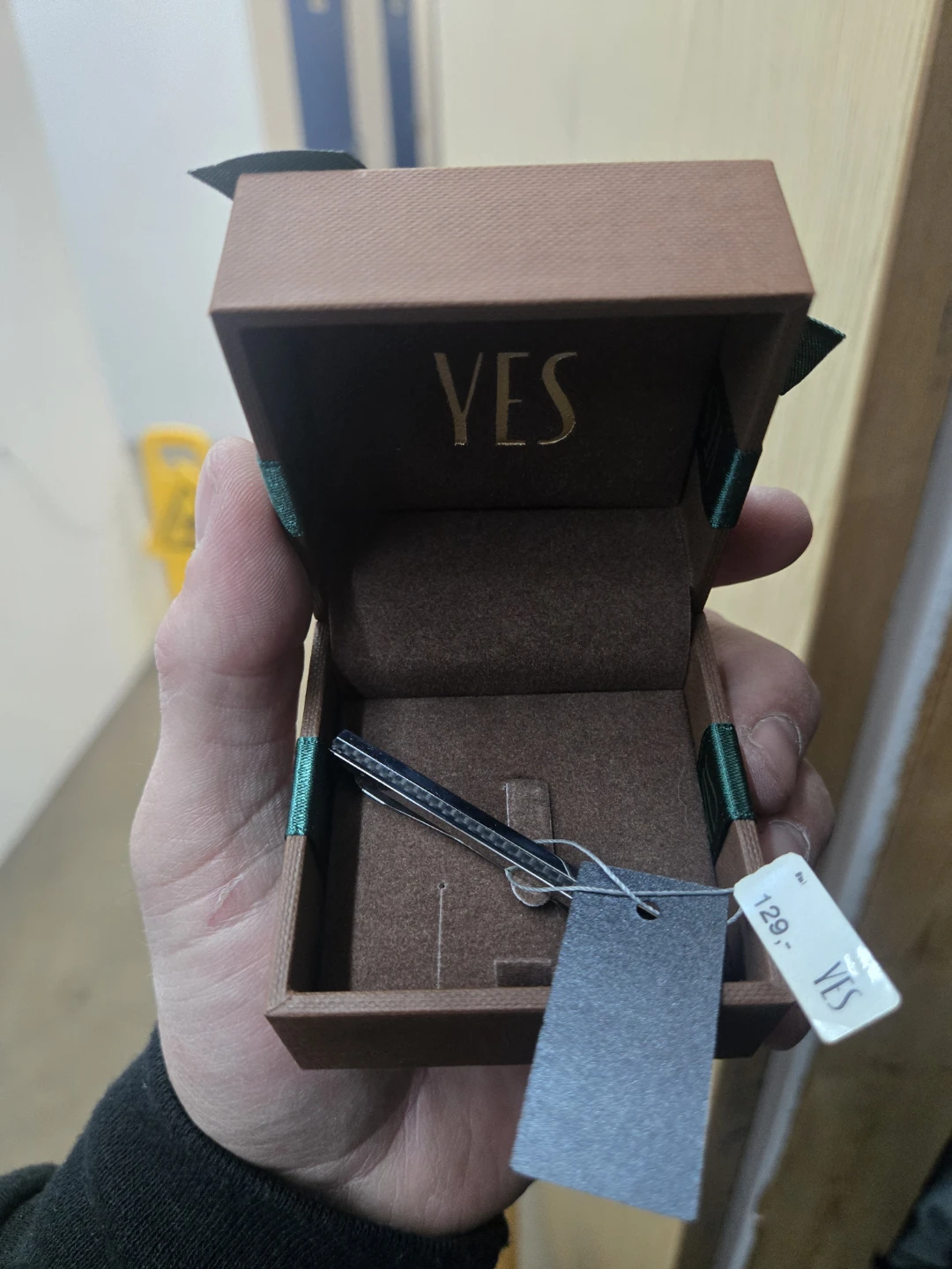 YES Boxed Tie Clip