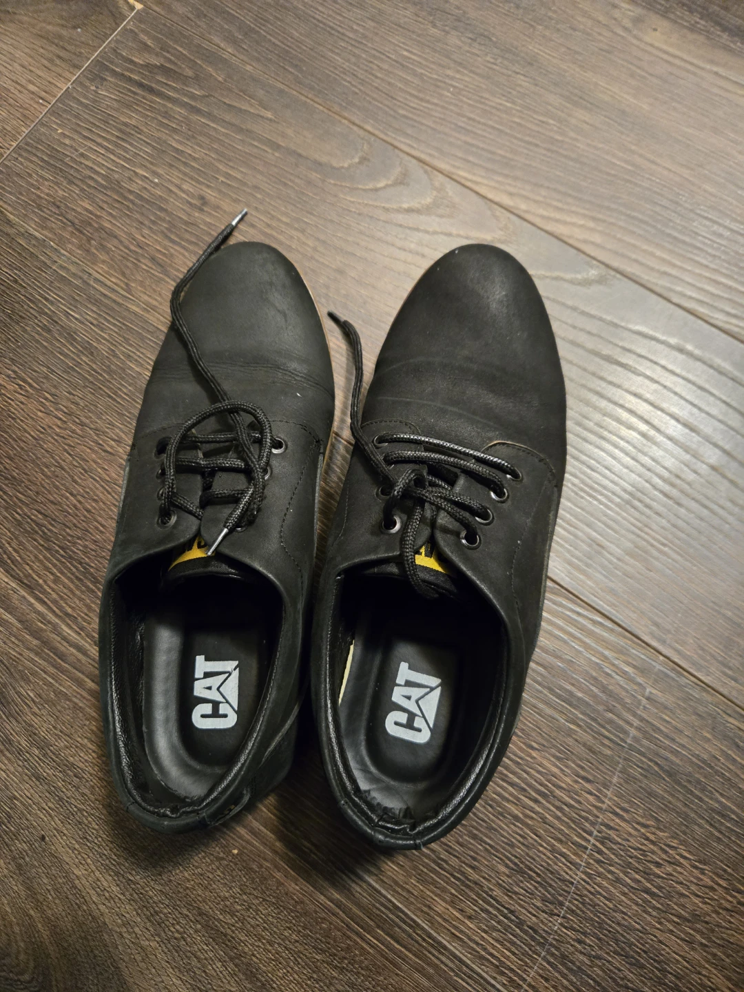 CAT Caterpillar Black Leather Lace-Up Shoes - photo 2
