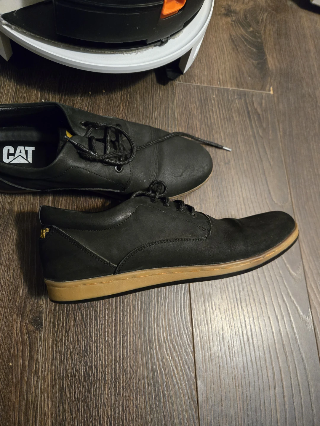 CAT Caterpillar Black Leather Lace-Up Shoes - photo 3