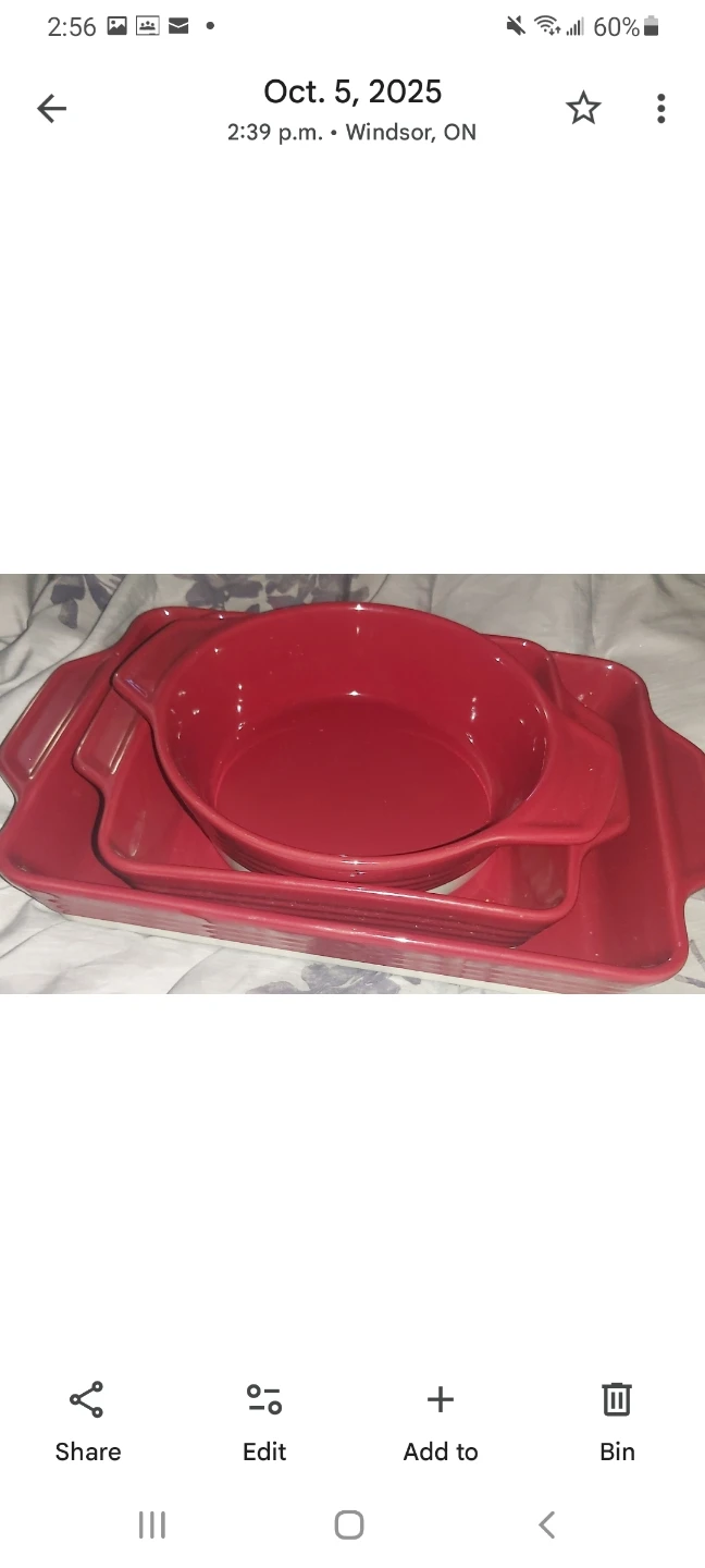 Red Ceramic Baking Dish Set