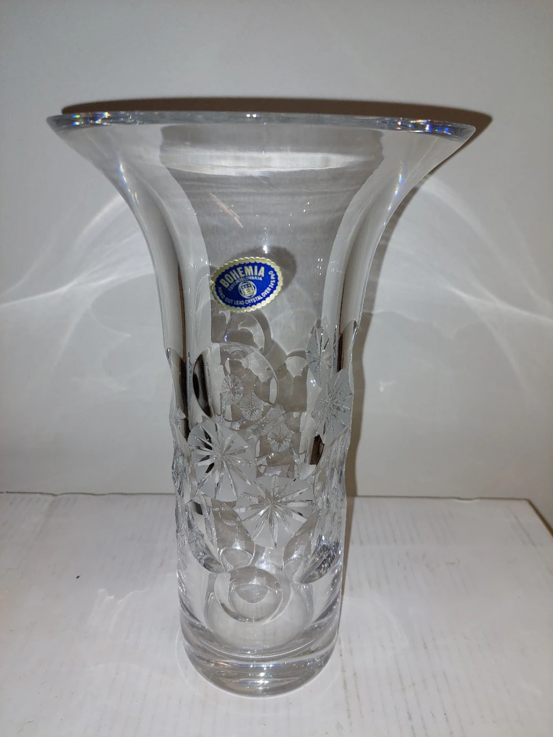 Bohemia Hand Cut Lead Crystal Vase