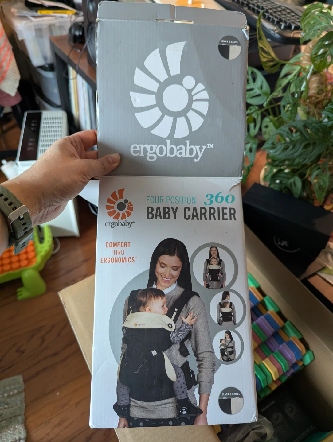 Ergobaby Four Position 360 Baby Carrier - Black & Camel - photo 2