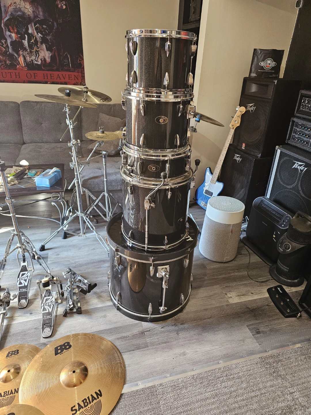Full Drum Kit with Cymbals and Hardware - photo 2