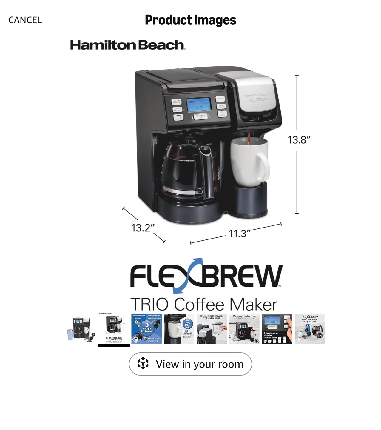 Hamilton Beach FlexBrew Trio Coffee Maker - photo 2