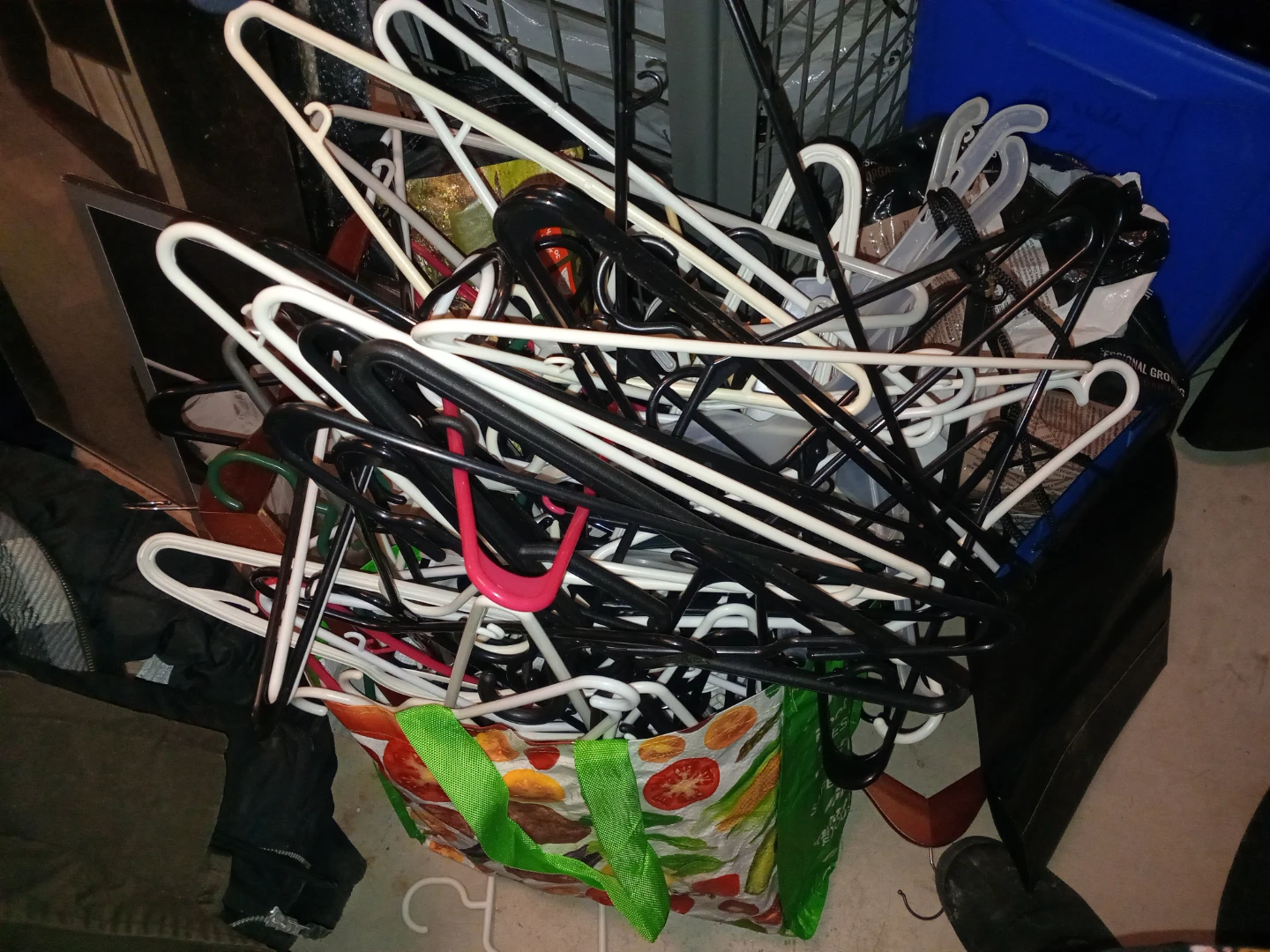 Assorted Plastic Clothes Hangers