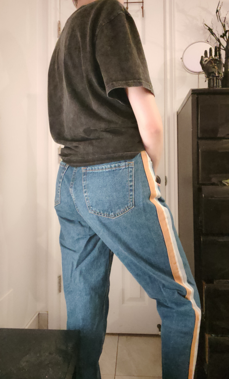 100% Cotton Light Blue Jeans, Mom Fit - photo 3