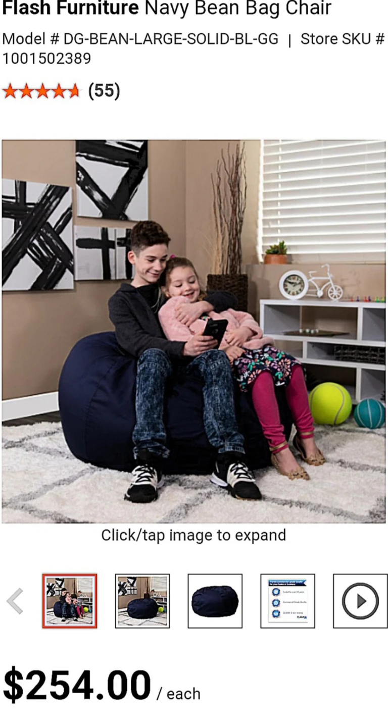Hudson Bay Large Bean Bag Chair - photo 5
