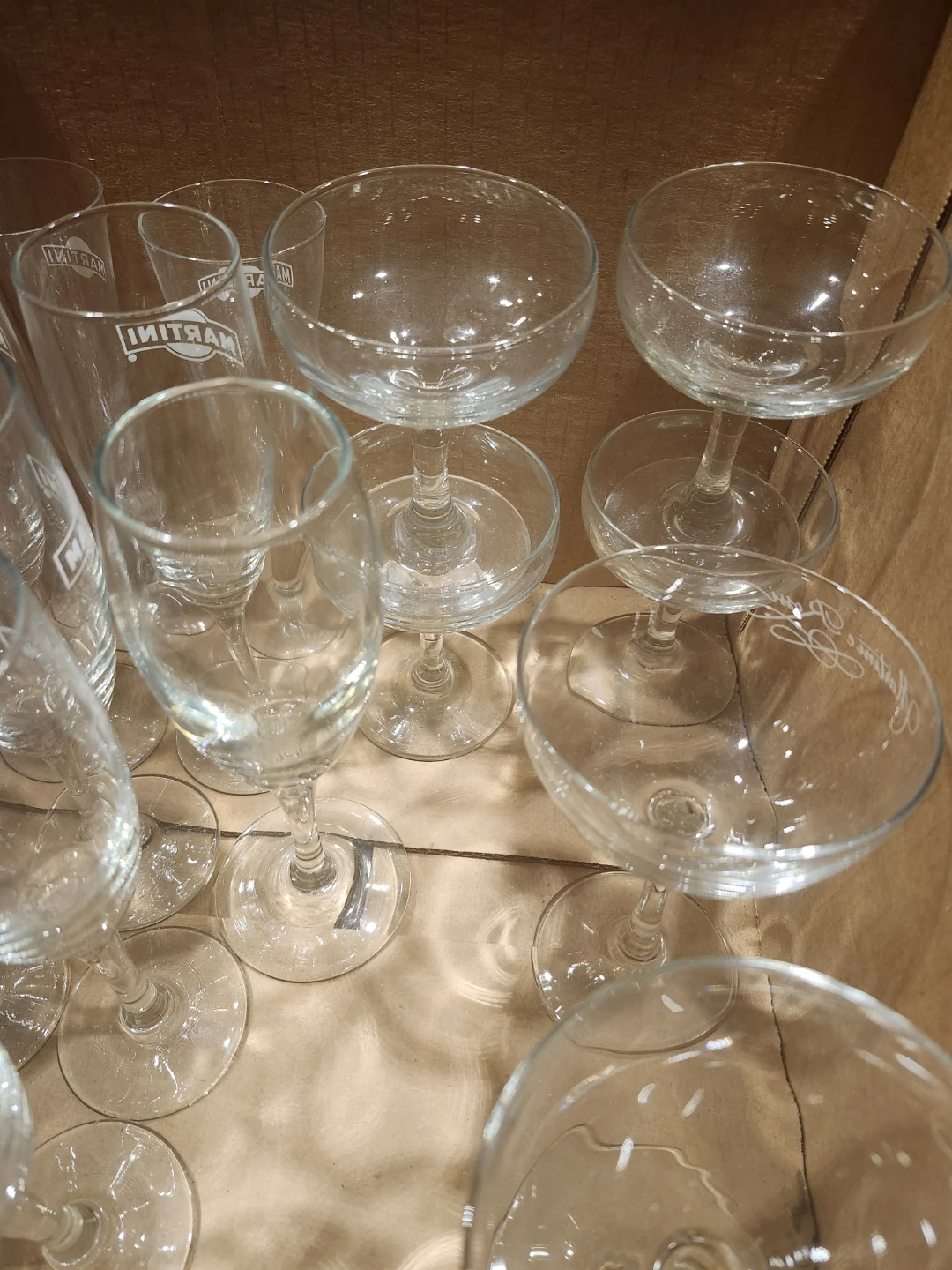 Martini / Champagne  Assorted Glassware