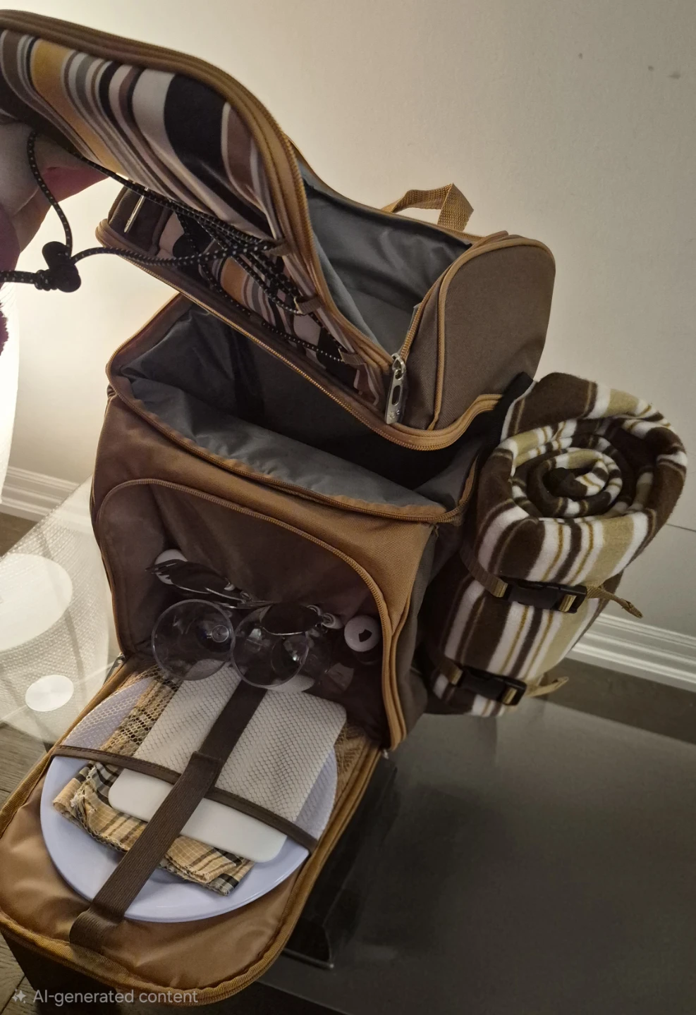 Picnic Backpack Set with Blanket - photo 4