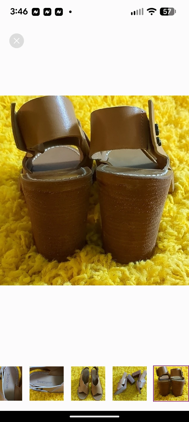 Zimmermann Tan Heels with Sleek Minimalist Design - photo 5