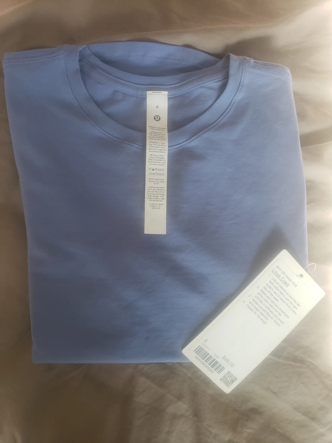 Lululemon Love Crew T-Shirt - Size 2 - Blue - photo 3